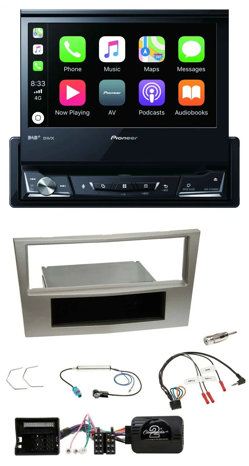 Pioneer DVD Bluetooth DAB USB Lenkrad Autoradio für Opel Zafira B Astra H Corsa
