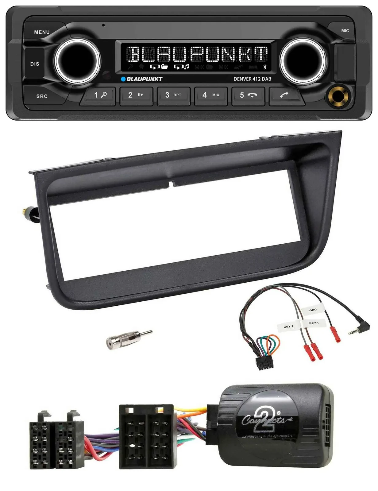 Blaupunkt Bluetooth DAB Lenkrad USB Autoradio für Peugeot 406 2002-2005