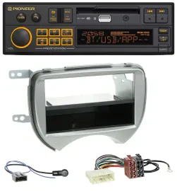 Автомагнитола для Nissan Micra (2010–2013, K13) Pioneer DAB MP3 USB Bluetooth серебристая