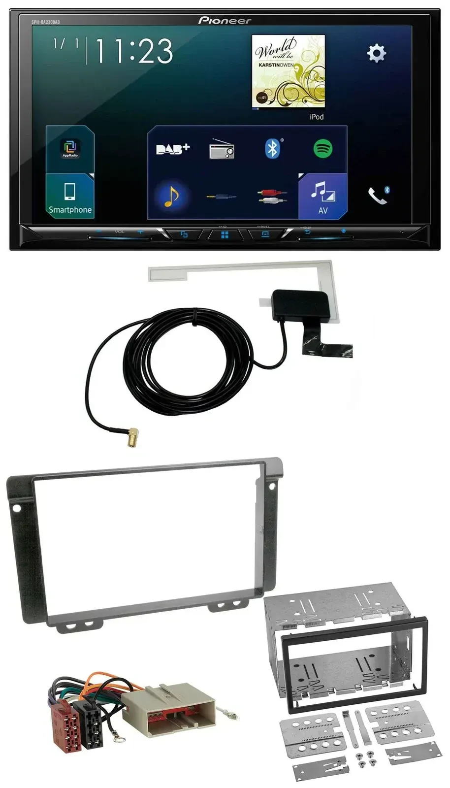 Автомагнитола Pioneer 2-DIN DAB USB MP3 Bluetooth для Land Rover Freelander 2004–2006