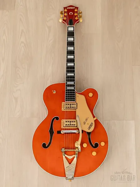 Электрогитара полуакустическая Gretsch G6120 Hollow HH Western Orange Stain w/case Japan 2000