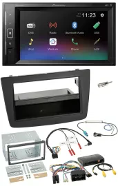 Pioneer DAB Lenkrad 2DIN Bluetooth USB Autoradio für Alfa Romeo Mito 14-18 Infoa
