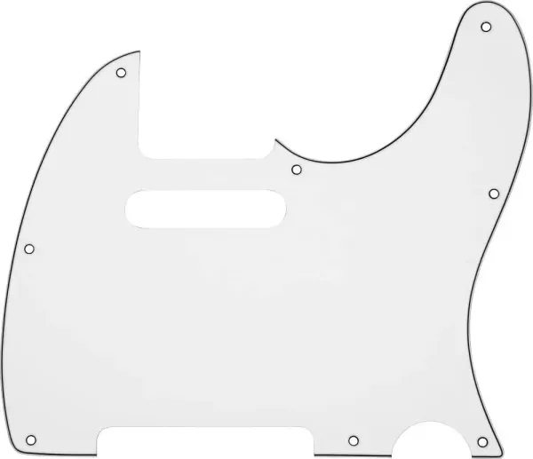 AXL Model PG-374-W 2-Pickup Single Coil T-Style Pickguard, White