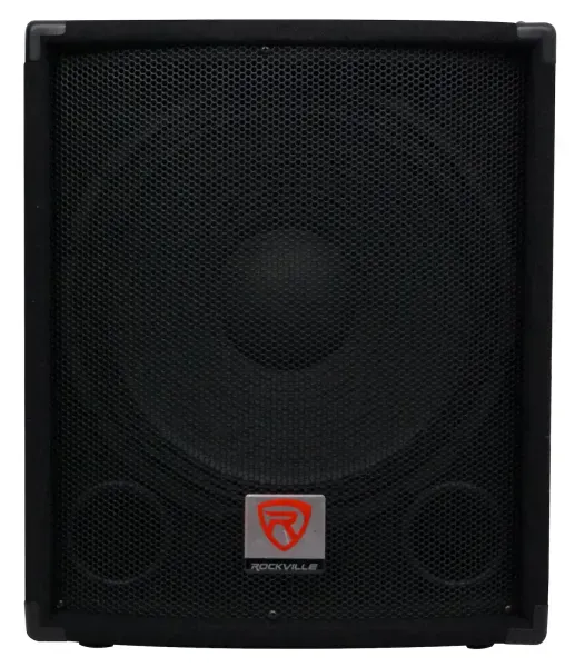 Rockville SBG1154 15" 800 Watt Passive 4-Ohm Pro DJ Subwoofer, MDF/Pole Mount