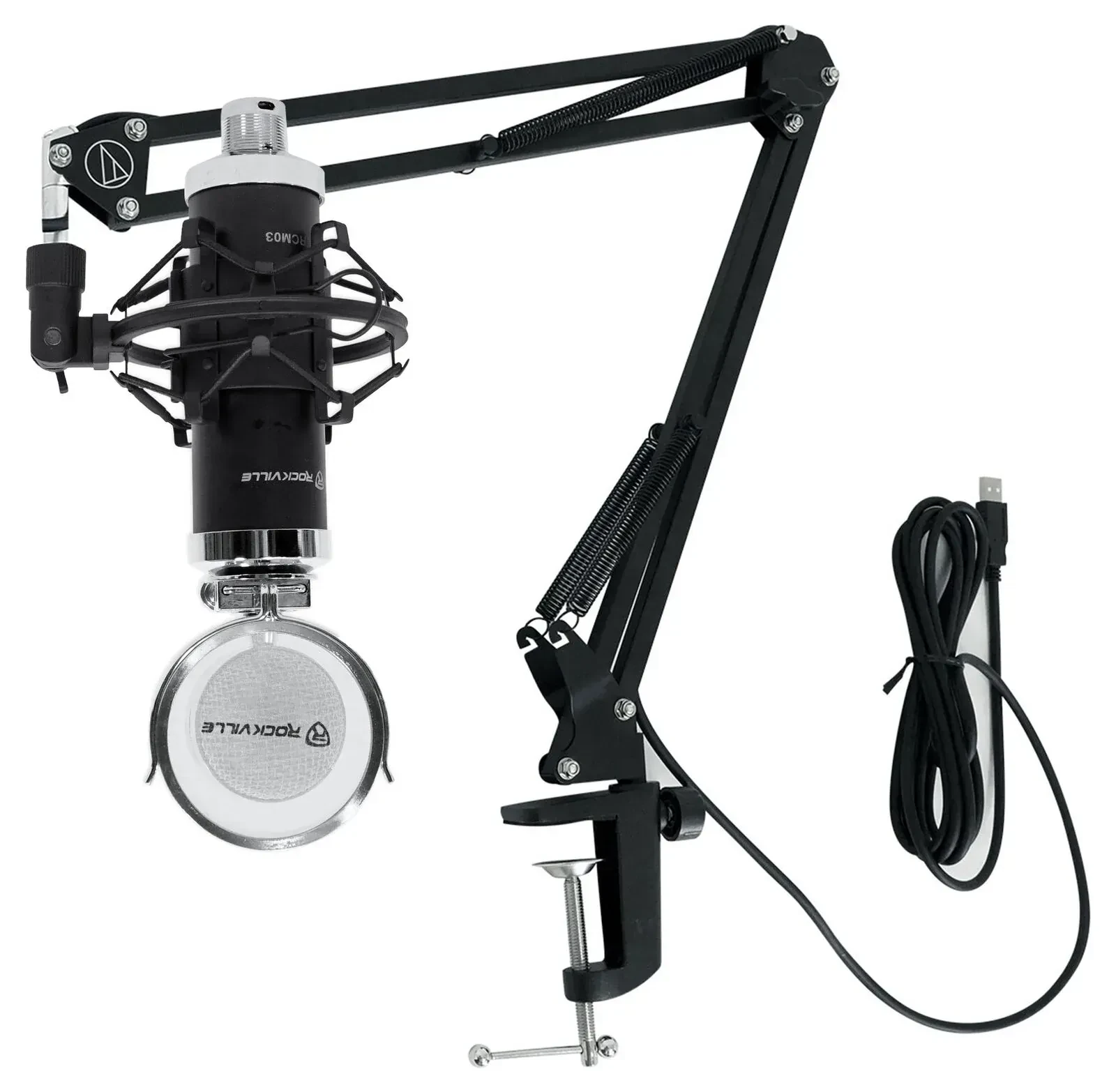 Студийный микрофон Rockville RCM03 Studio с аксессуарами