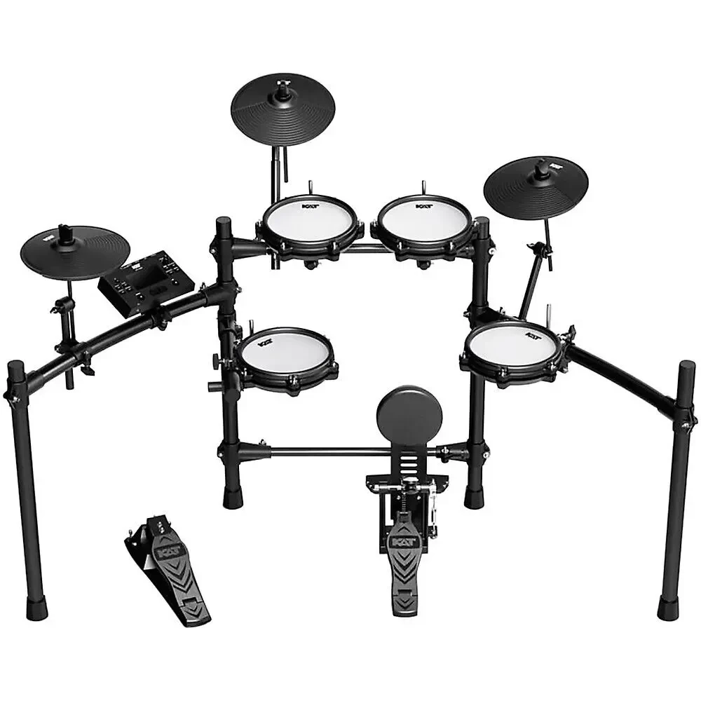 Электронная ударная установка KAT Percussion KT-150 (набор) 15 пресет-китов, 160 звуков, 10 треков, USB MIDI, AUX, выходы 1/4" L/R, наушники 1/8", реверберация, метроном
