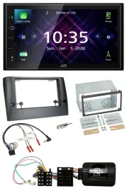 JVC DAB 2DIN Lenkrad Bluetooth USB Autoradio für Fiat Stilo 2005-2007