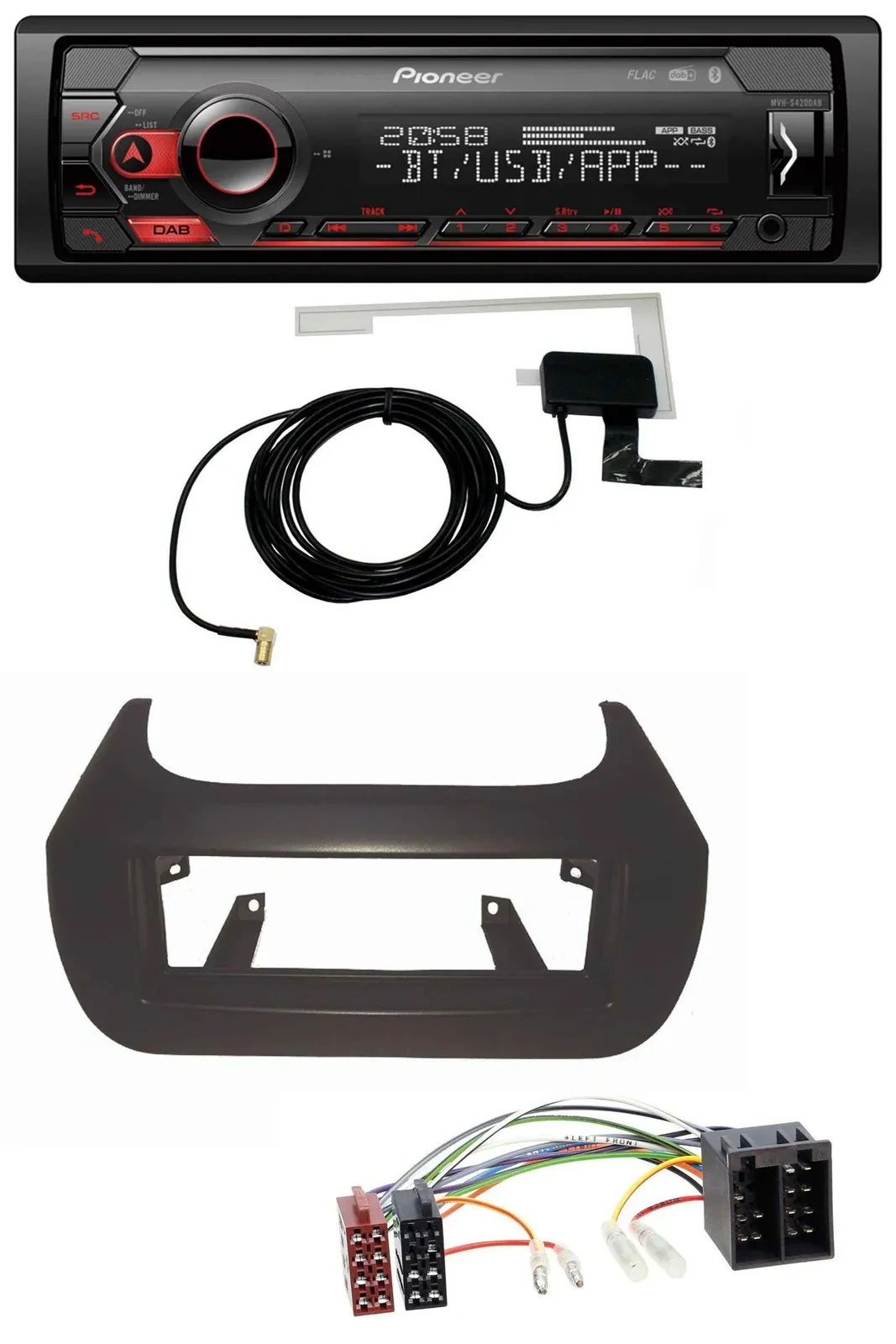 Автомагнитола Pioneer для Citroen Nemo / Fiat Fiorino / Fiat Qubo, DAB, USB, MP3, Bluetooth