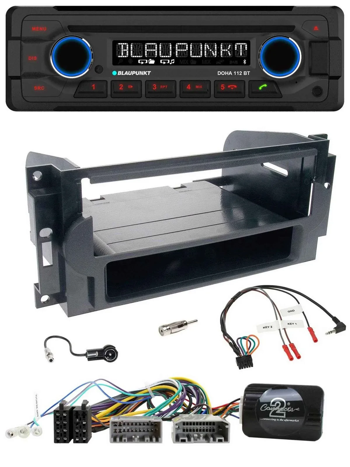 Blaupunkt Lenkrad MP3 CD Bluetooth USB Autoradio für Dodge / Jeep