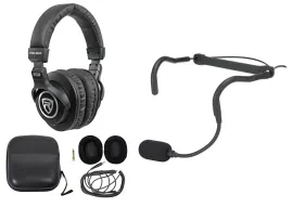 Samson QEX Fitness Headset Microphone Mic++Case+Headphones For Yoga/Spin/Pilates