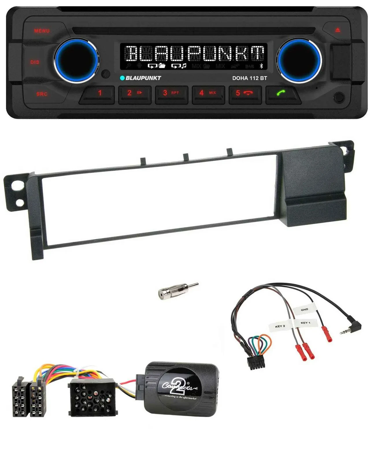 Blaupunkt Lenkrad MP3 CD Bluetooth USB Autoradio für BMW 3er E46 (98-07)