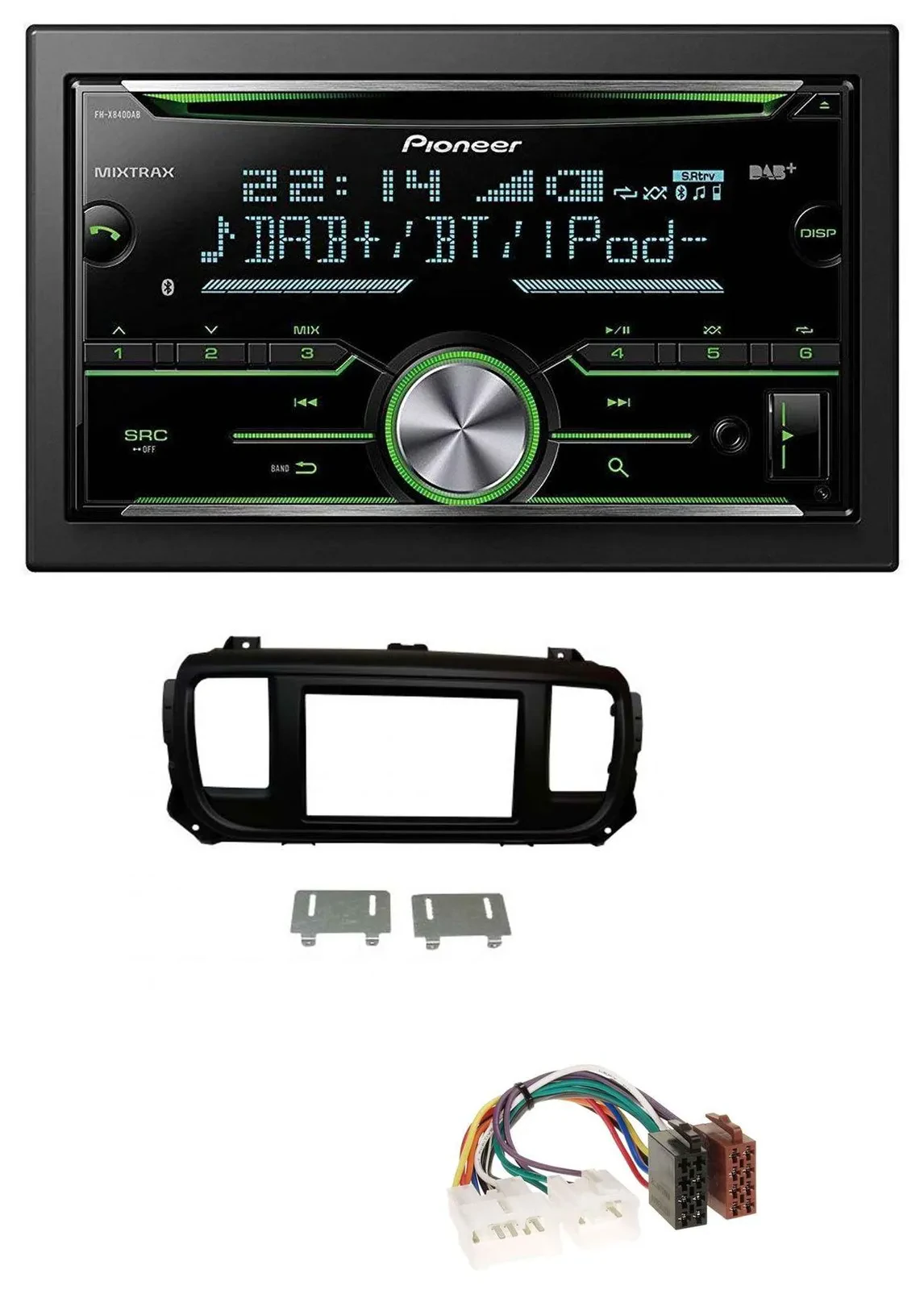 Pioneer Bluetooth MP3 DAB 2DIN USB CD Autoradio für Toyota Proace Verso ab 2016