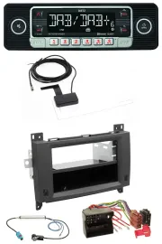 Dietz DAB Bluetooth USB MP3 Autoradio für Mercedes Vito Viano 06-14 Rubbertouch