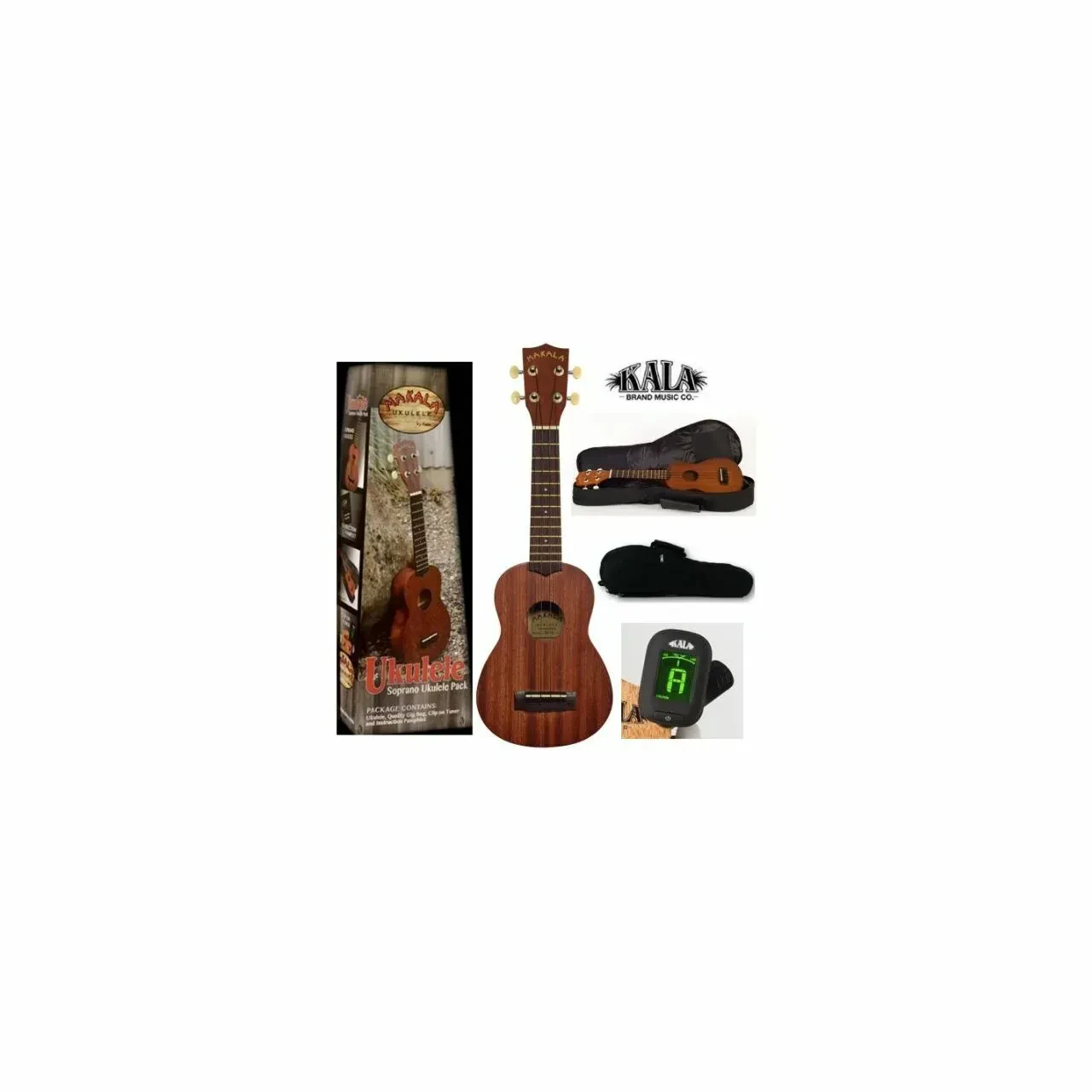 Kala Makala MK-S-PACK Makala Soprano Pack with Tuner and Gigbag