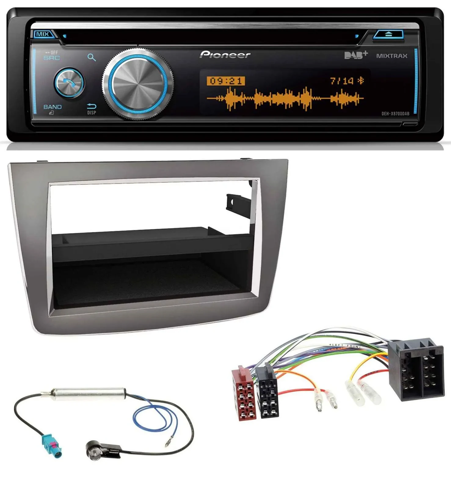 Pioneer MP3 DAB USB CD Bluetooth Autoradio für Alfa Romeo MiTo 955 08-14 ISO dun