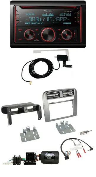 Pioneer 2DIN Lenkrad DAB USB CD Bluetooth Autoradio für Fiat Grande Punto anthra