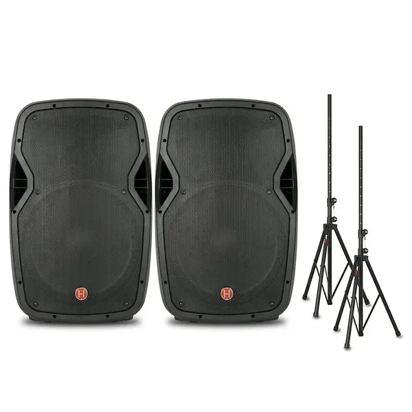 Harbinger Package with VARI V1015 15" Powered Speakers and Stands