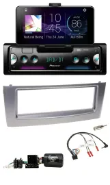 Pioneer USB Lenkrad Bluetooth DAB Autoradio für Fiat Grande Punto 2006-2010 grau