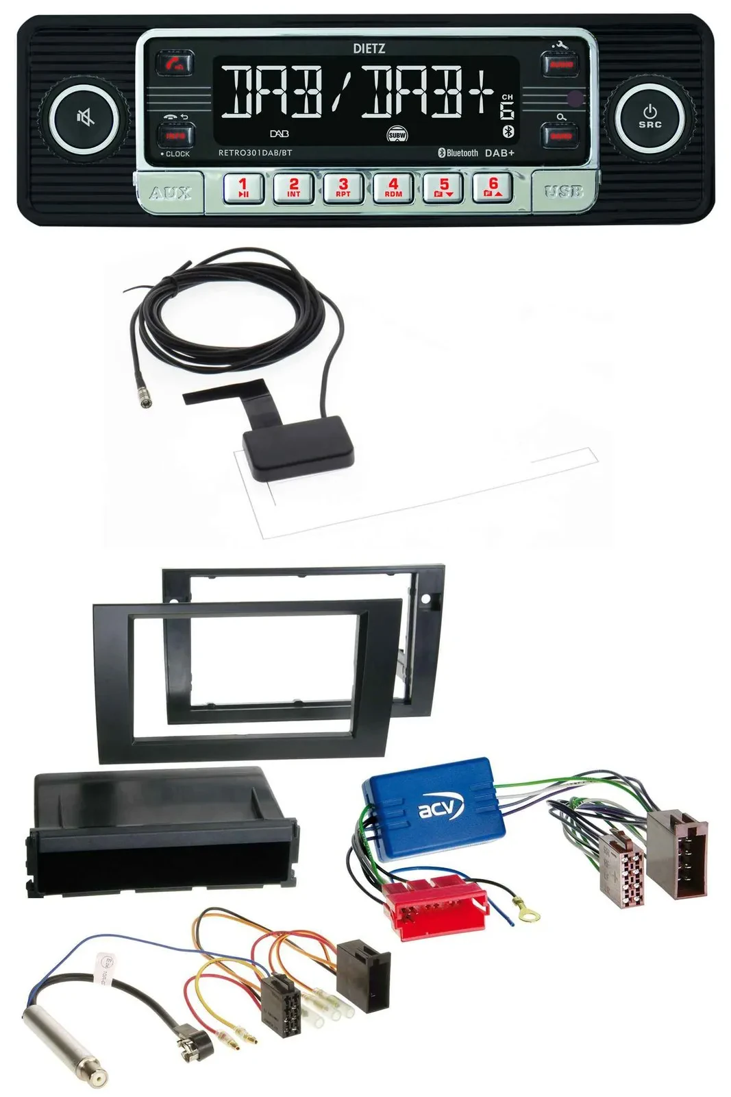 Dietz DAB Bluetooth USB MP3 Autoradio für Audi A4 B6 B7 01-08 Symphony Aktivsyst