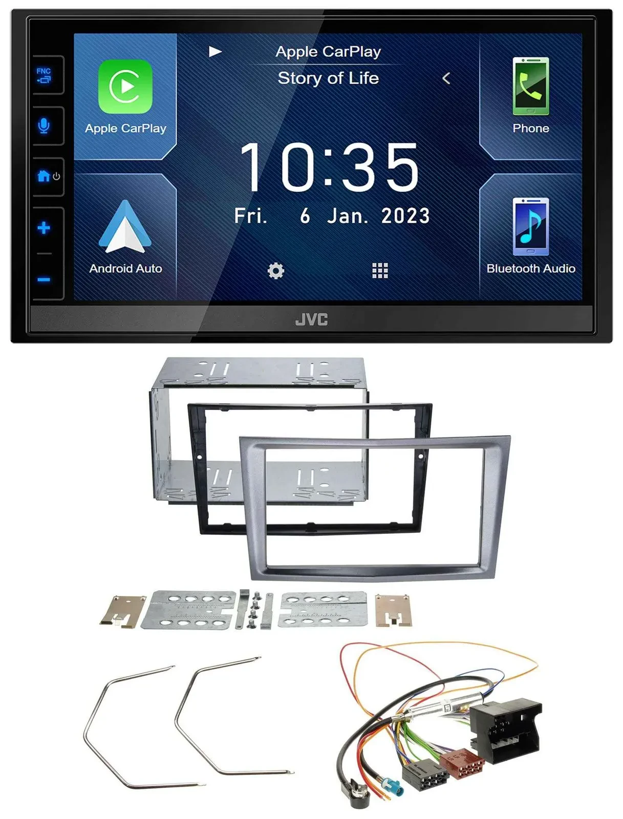 JVC DAB Bluetooth MP3 USB 2DIN Autoradio für Opel Antara Astra H Zafira B charco