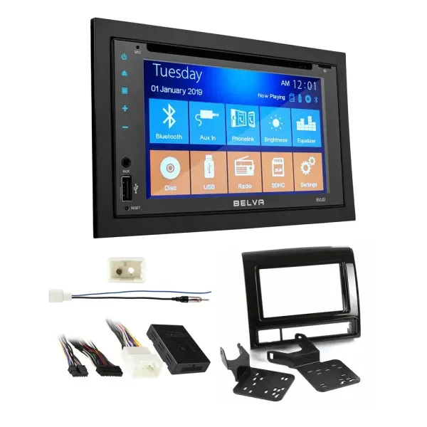 2012-2013 Toyota Tacoma Double DIN Radio Upgrade (For Amp - Charcoal) | Belva
