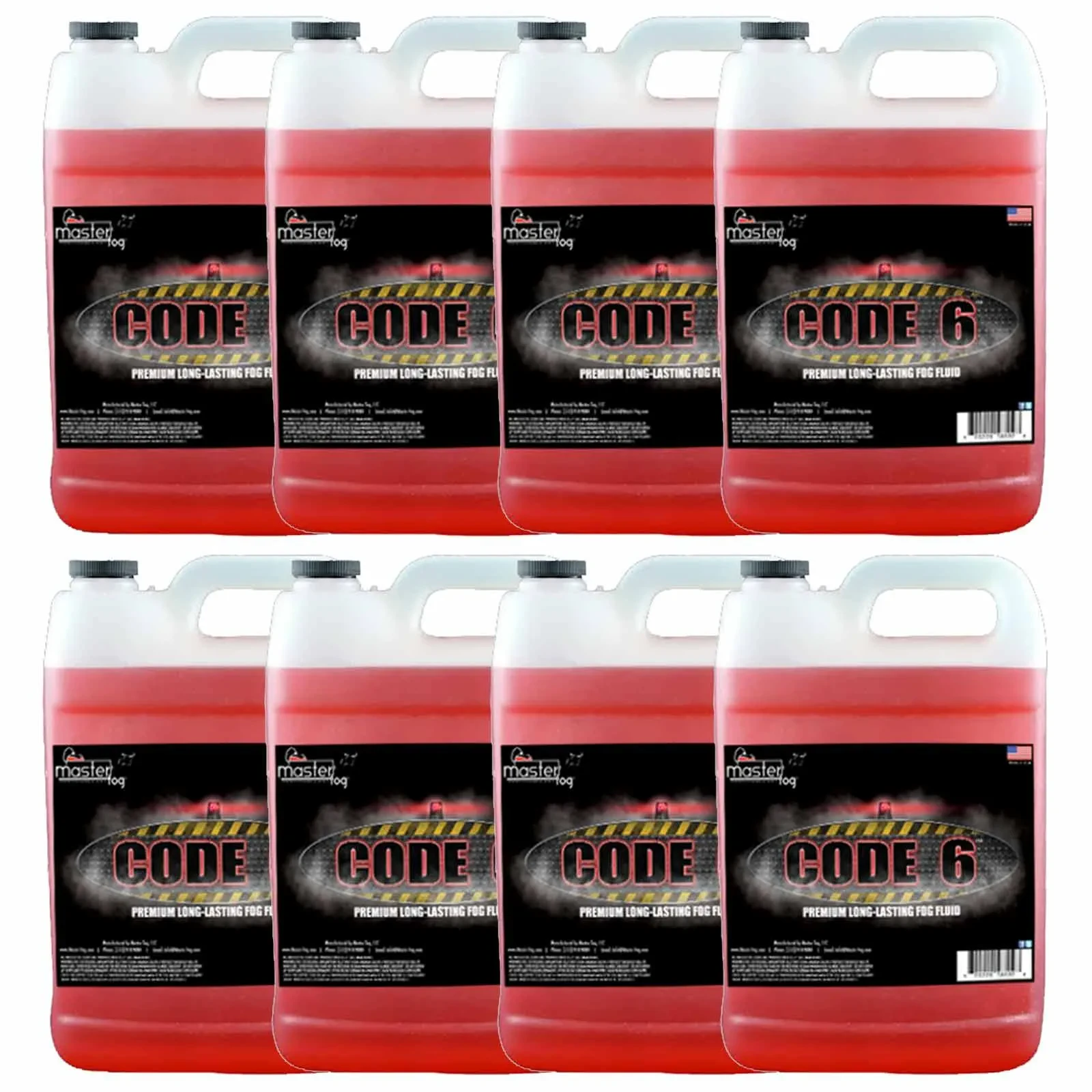 Master Fog Code 6 Long Lasting Halloween Fog/Smoke Machine Fluid Juice 8x Gallon