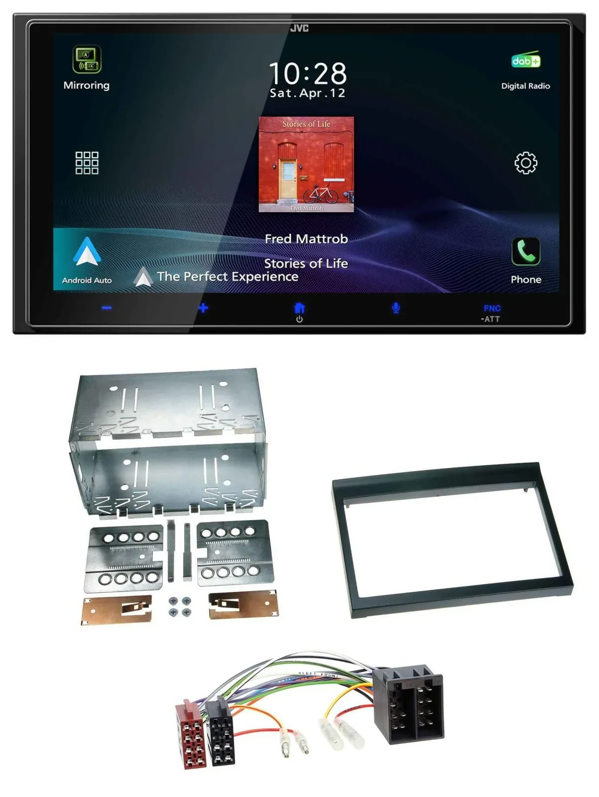 JVC USB Bluetooth 2DIN DAB MP3 Autoradio für Porsche 911, 996 (97-06)