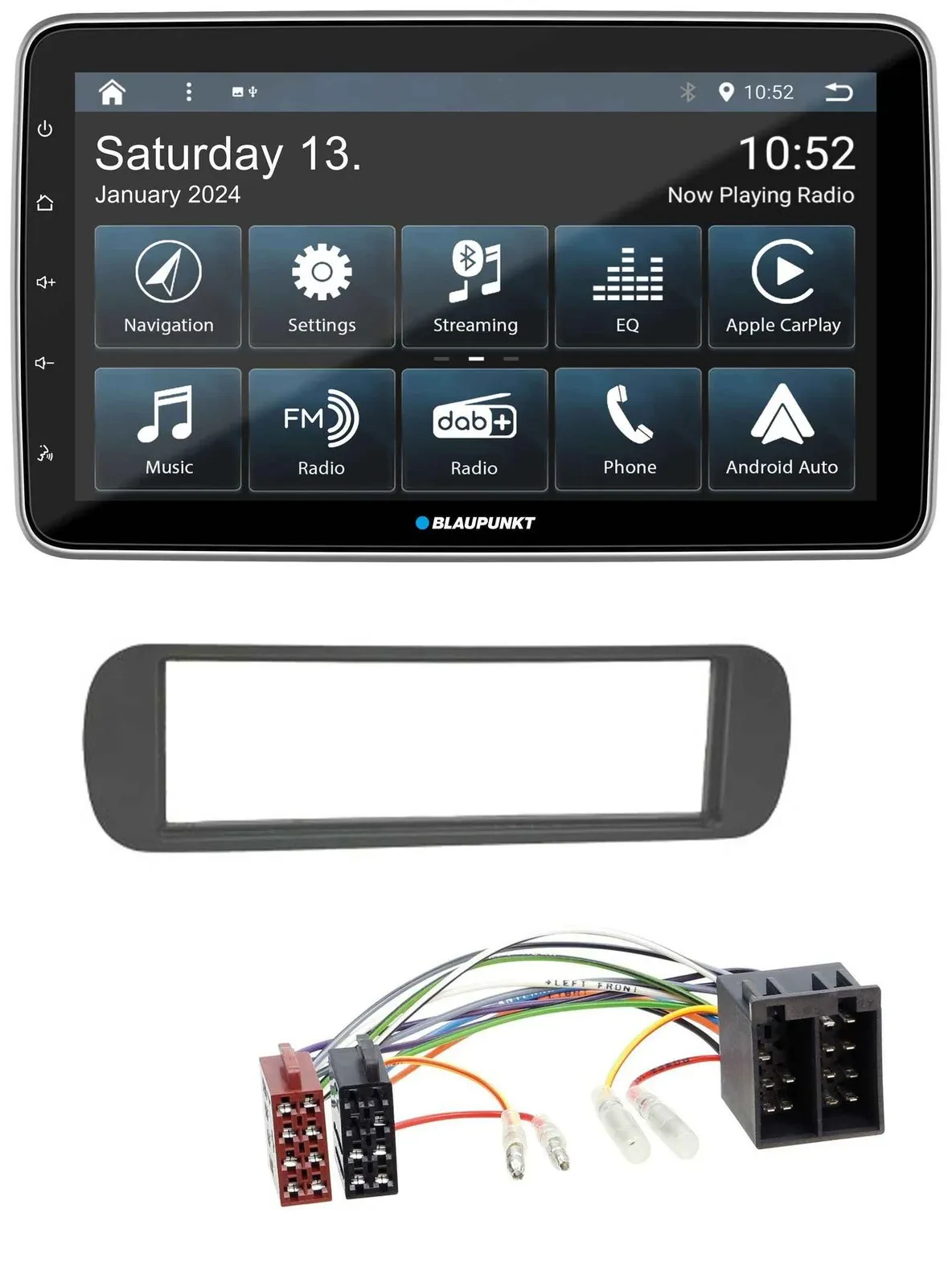 Blaupunkt USB DAB SD MP3 Bluetooth Autoradio für Lancia Y (1996-2004) - schwarz