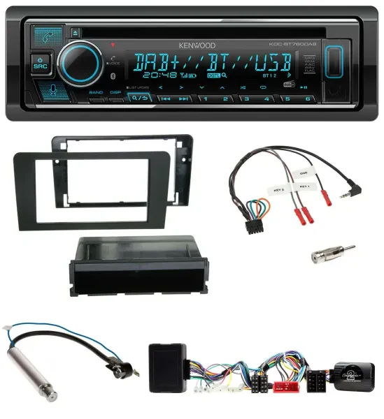 Kenwood Lenkrad Bluetooth DAB USB CD Autoradio für Audi A3 Symphony Aktivsystem