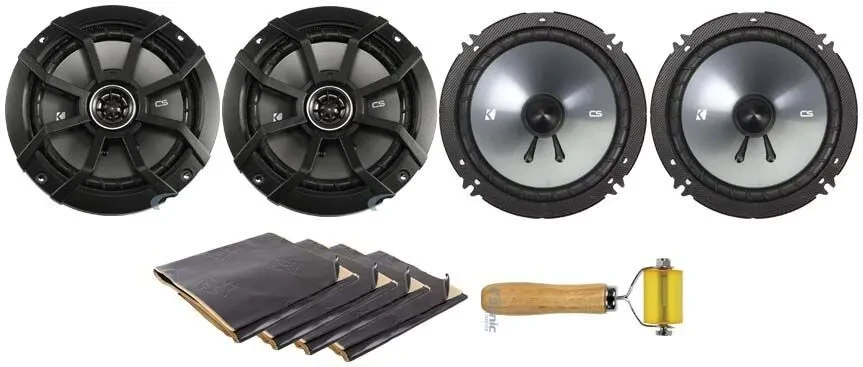 Kicker 6.5" Component Speakers + 6.5" Speakers, Roller & Sound Deadening