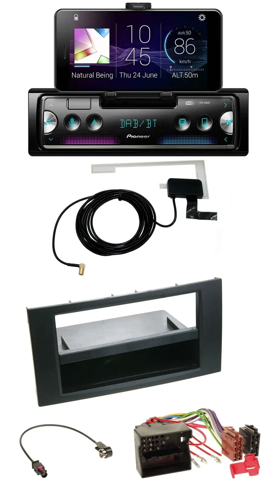 Pioneer DAB Bluetooth MP3 USB Autoradio für Ford Focus C-Max S-Max Galaxy 03-07