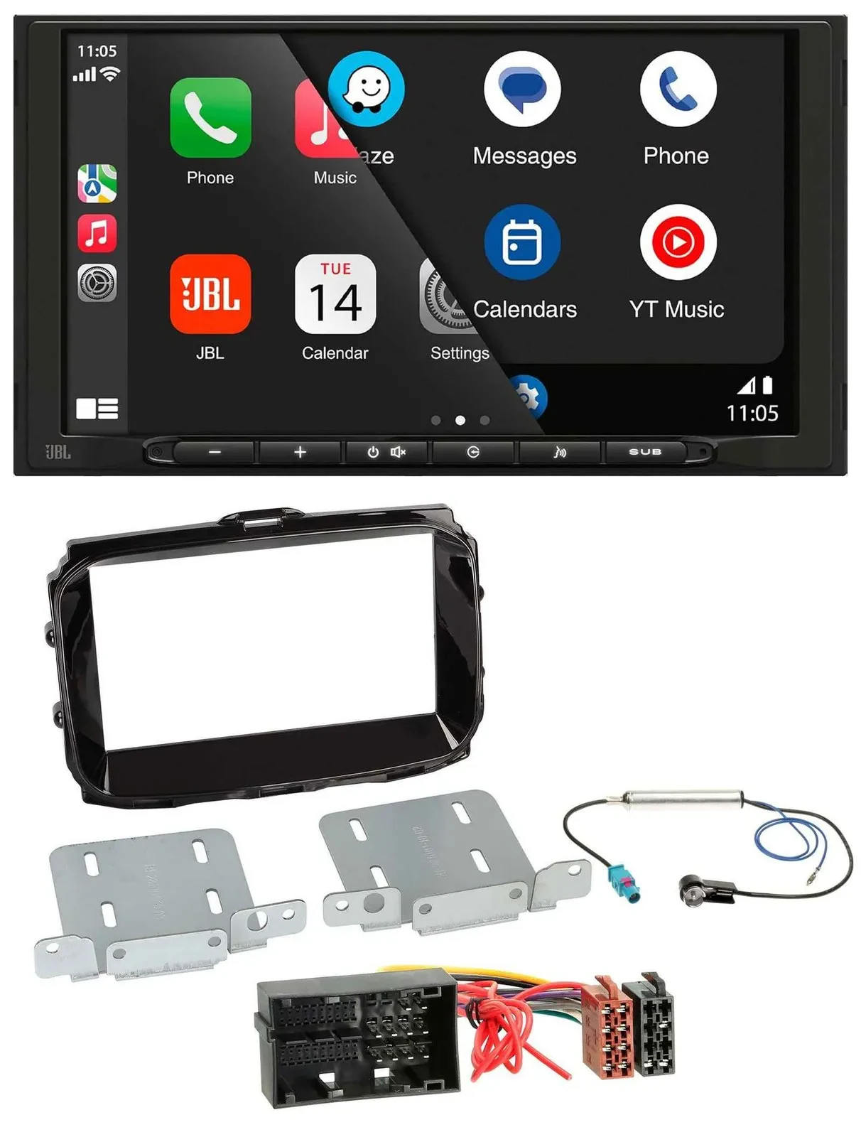 Автомагнитола для Alfa Romeo Giulietta (с 2013, Facelift, 940) JBL 2-DIN, DAB, Bluetooth, USB, MP3