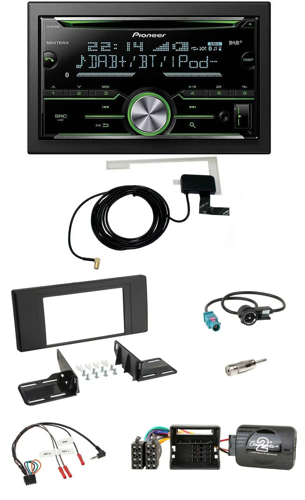 Pioneer CD USB Lenkrad Bluetooth 2DIN DAB Autoradio für BMW X5 E53 2000-2006