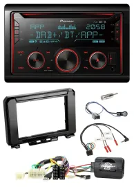 Автомагнитола для Suzuki Jimny GJ (с 2018) Pioneer 2DIN, DAB, Bluetooth, USB, CD, поддержка кнопок на руле