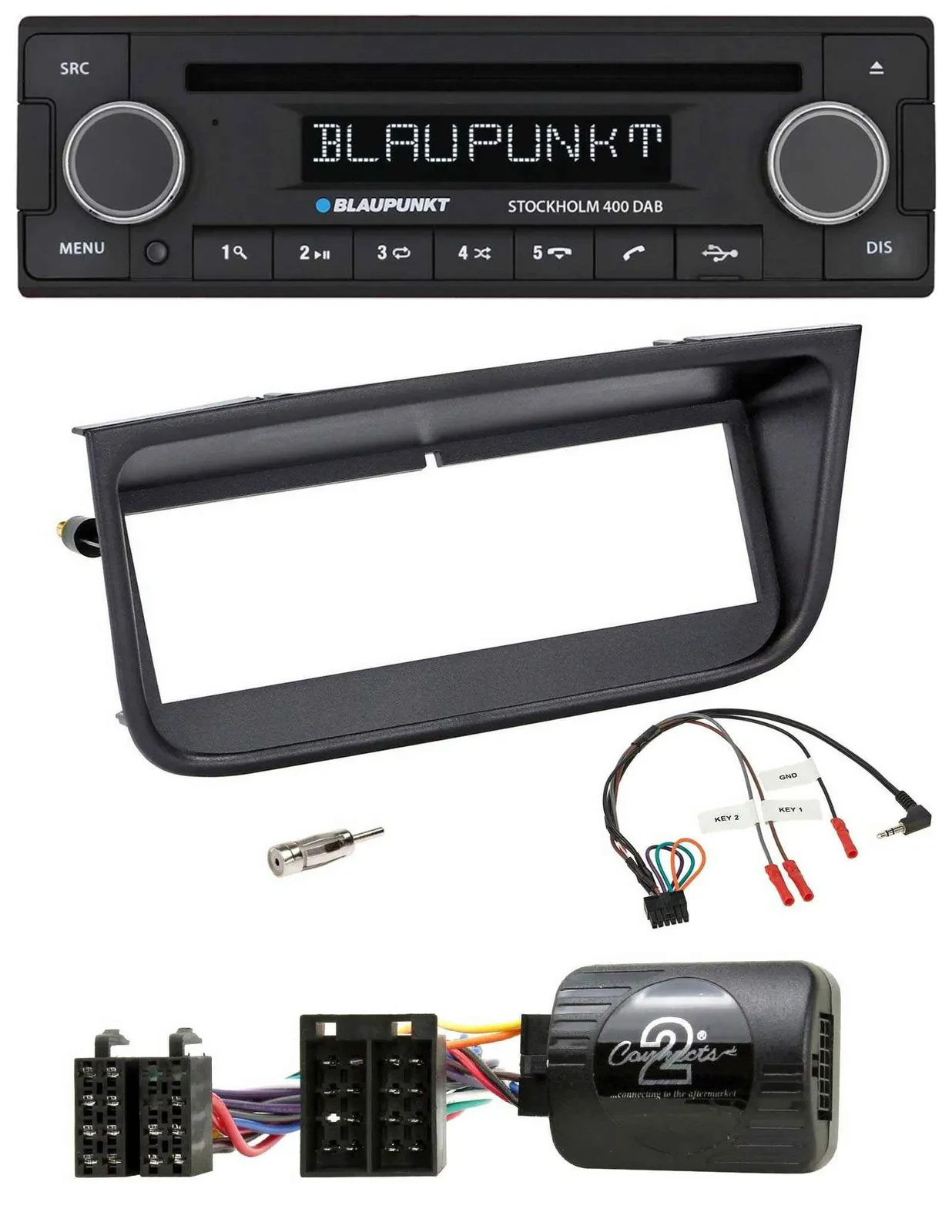 Blaupunkt Lenkrad Bluetooth DAB CD USB Autoradio für Peugeot 406 2002-2005