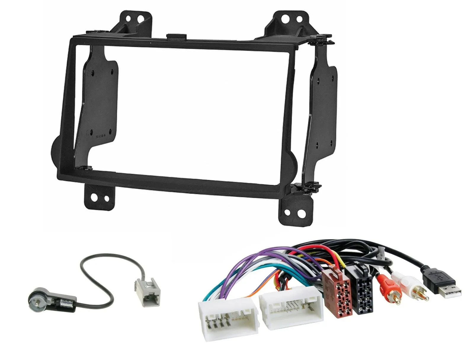 Установочный комплект для автомагнитолы Caraudio24 2-DIN для Hyundai H1 (2008–2015), AUX, USB (набор)