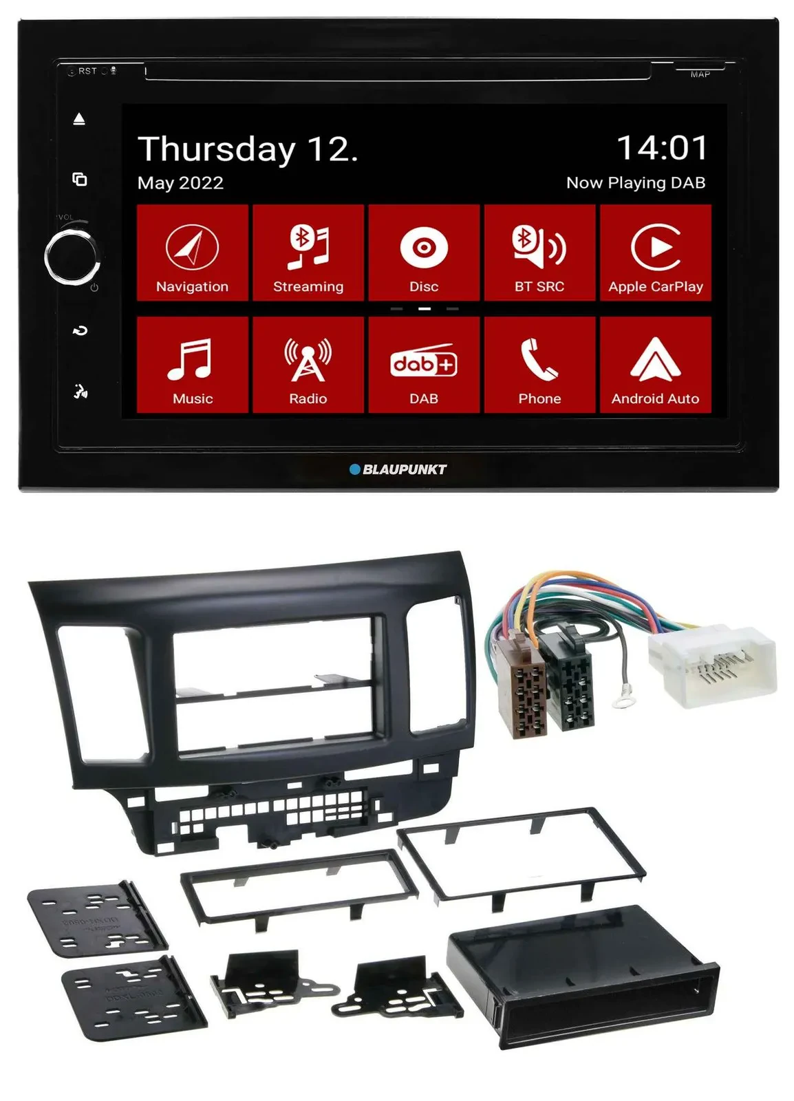 Blaupunkt MP3 DVD Bluetooth DAB 2DIN USB Autoradio für Mitsubishi EVO Lancer ab
