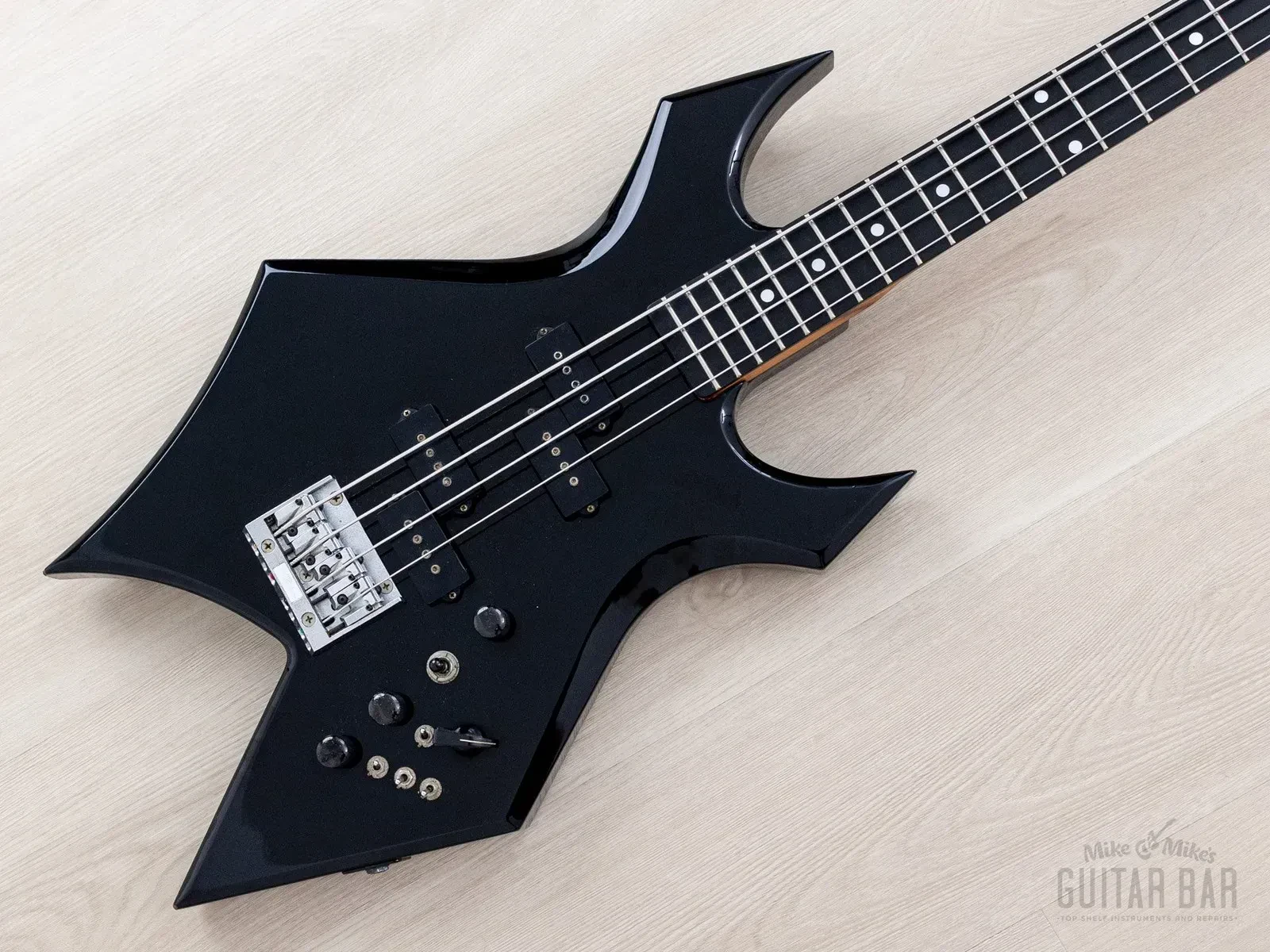 1989 BC Rich NJ Series Warlock Bass Black w/ Active Electronics, Japan