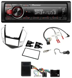 Pioneer MP3 1DIN DAB USB Lenkrad Autoradio für Chevrolet Cruze 2011-2016 silber