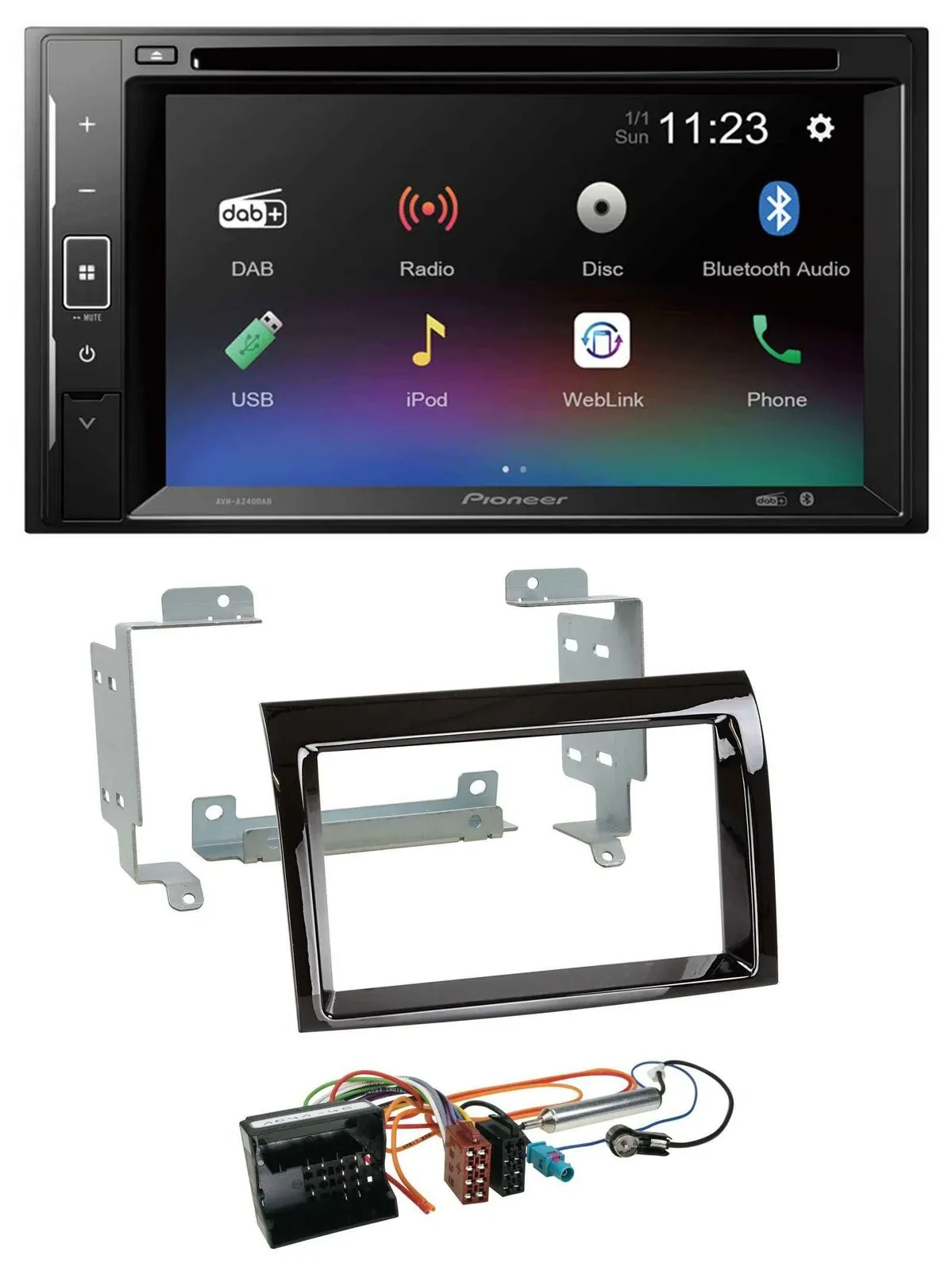 Pioneer Bluetooth MP3 USB 2DIN DAB DVD Autoradio für Citroen Jumper 2006-2011 Pi