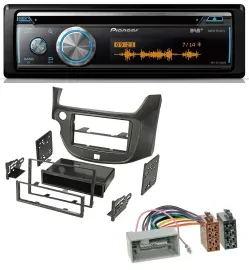 Автомагнитола Pioneer MP3 DAB USB CD Bluetooth для Honda Jazz (с 2009), тёмно-серая