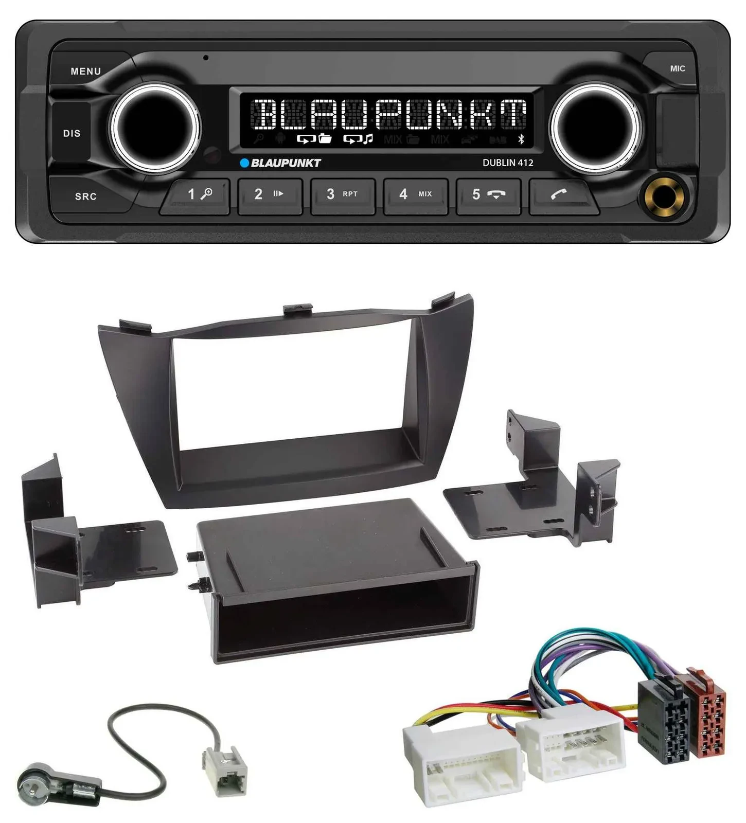 Автомагнитола для Hyundai ix35 (LM, 2010–2013) Blaupunkt MP3, Bluetooth, USB, AUX