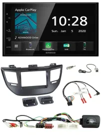 Kenwood Bluetooth Lenkrad DAB USB 2DIN Autoradio für Hyundai Tucson 15-20 schwar