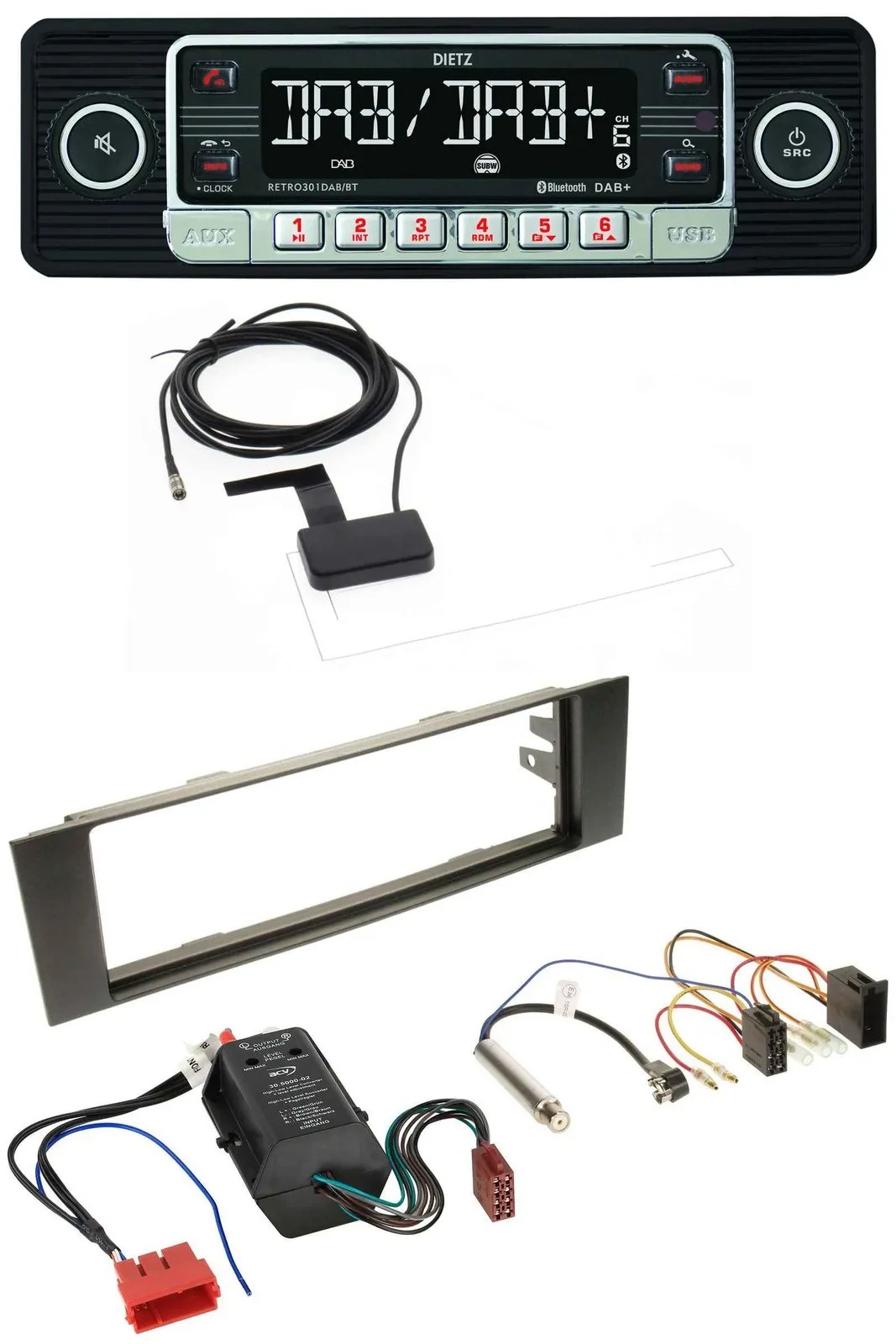 Dietz DAB Bluetooth USB MP3 Autoradio für Audi A3 8P 03-06 Bose Aktivsystem Mini