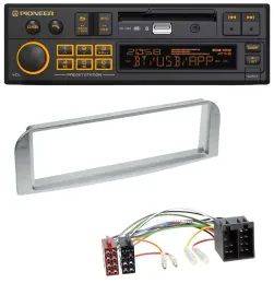 Pioneer DAB MP3 USB Bluetooth Autoradio für Alfa Romeo 147, GT - silbergrau