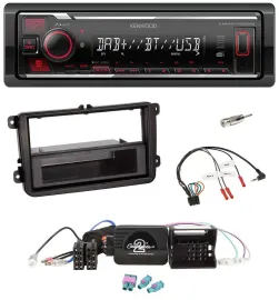 Kenwood Lenkrad Bluetooth USB DAB Autoradio für VW Amarok Beetle EOS Caddy Golf