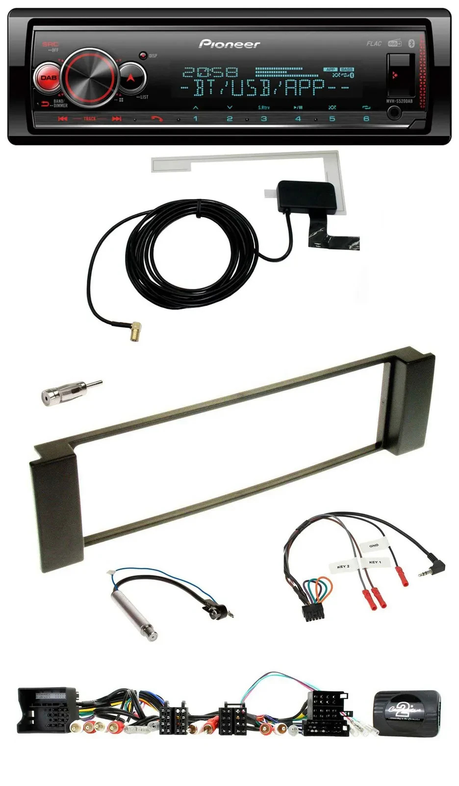 Pioneer Bluetooth DAB USB Lenkrad Autoradio für Audi A3 A6 Can-Bus 00-04