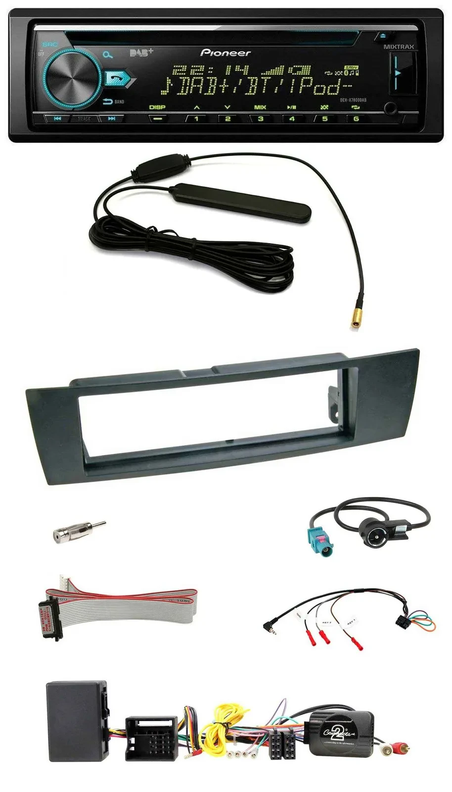 Pioneer CD MP3 Lenkrad DAB USB Autoradio für BMW 1er E87 2004-2013 Aktiv