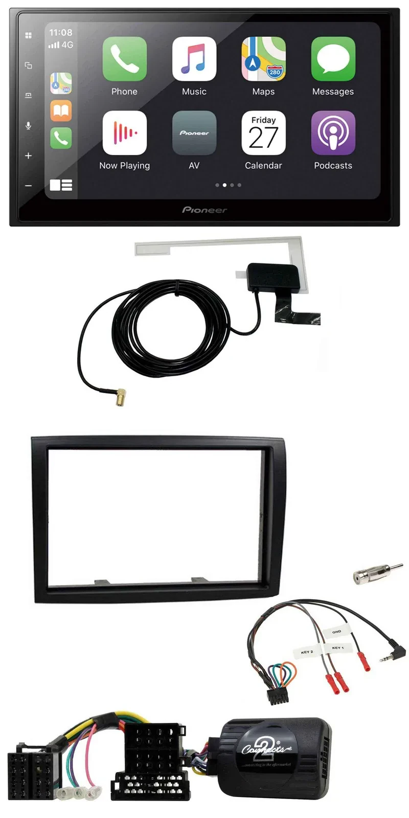 Автомагнитола Pioneer 2DIN, Bluetooth, DAB, USB, для Citroen Jumper/Peugeot Boxer