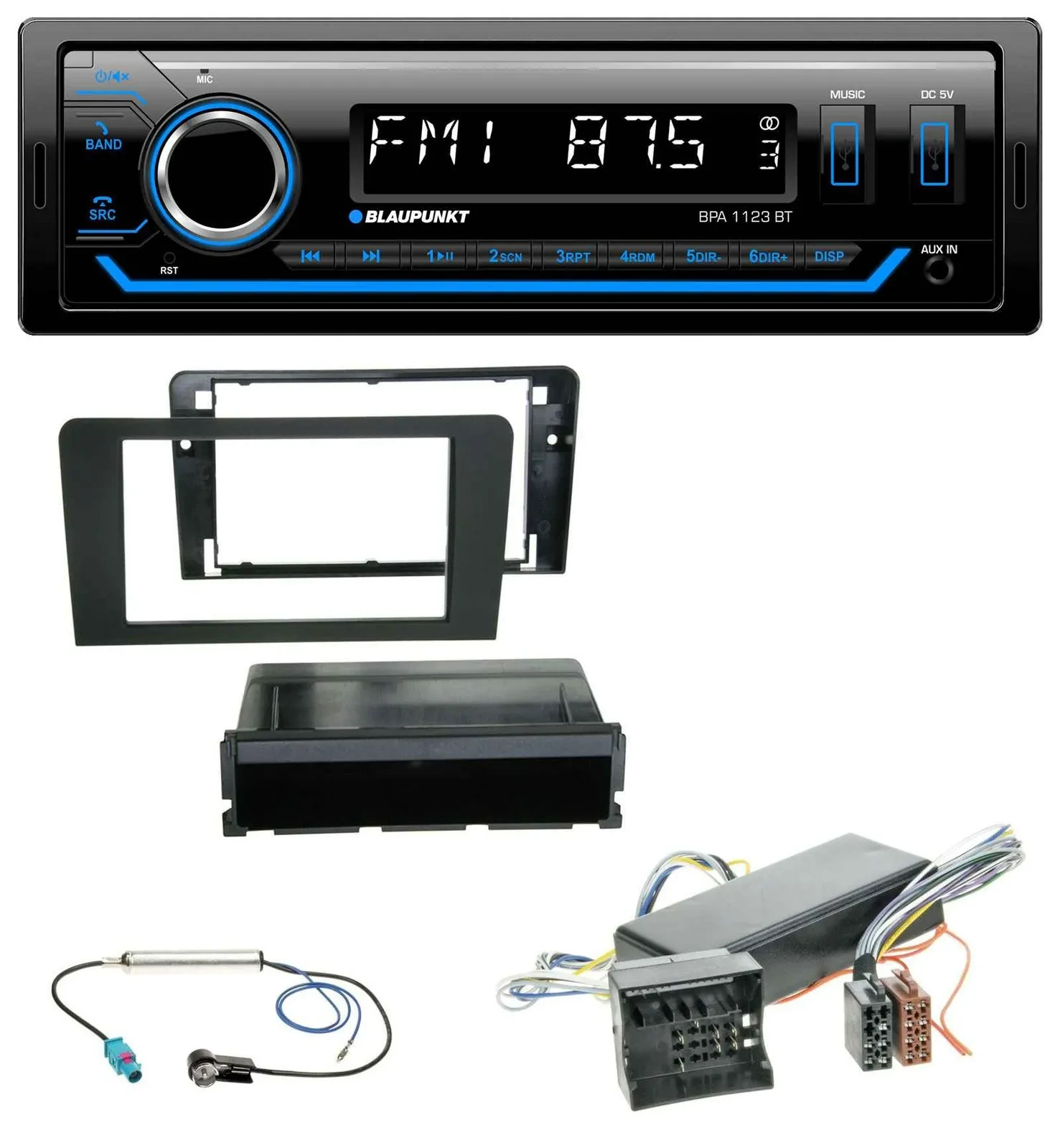 Blaupunkt MP3 Bluetooth USB AUX Autoradio für Audi A3 06-12 8P Symphony Bose Akt
